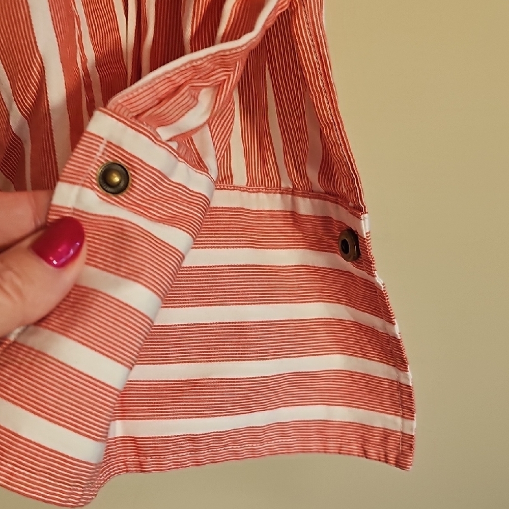 Michael Kors Women's Striped Button-Up Shirt Size 14 - Picture 3 of 6